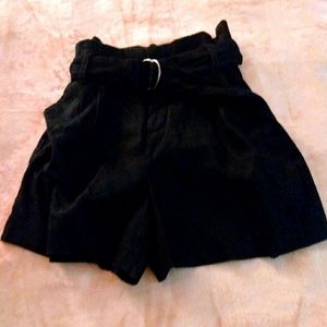 💕3 FOR $30 SALE- Express, Size XXS Black Linen Shorts with Belt💕